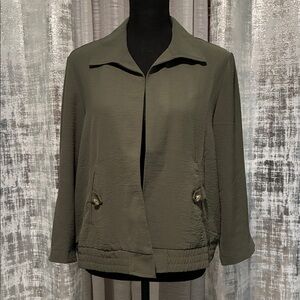 Chic Olive Green Women's Blazer